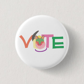 Badge Rond 2,50 Cm Bouton de vote pour Happy Cat GOTV