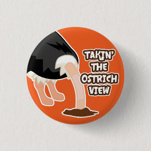 Badge Rond 2,50 Cm Bouton de vue d'autruche