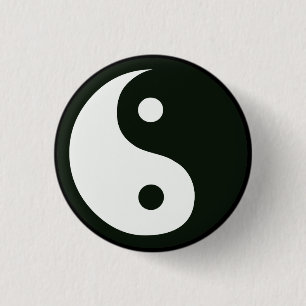 Badge Rond 2,50 Cm Bouton de Yin Yang