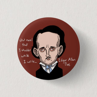 Badge Rond 2,50 Cm Bouton d'Edgar Allan Poe