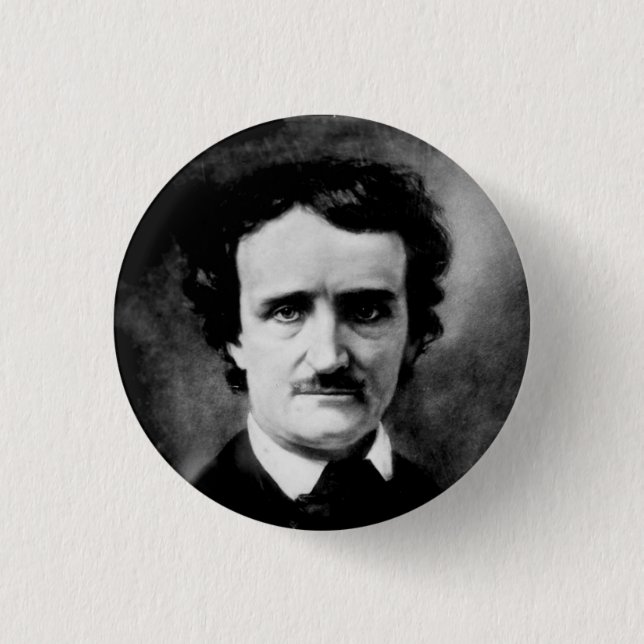 Badge Rond 2,50 Cm Bouton d'Edgar Allan Poe (Devant)