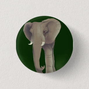 Badge Rond 2,50 Cm Bouton d'éléphant