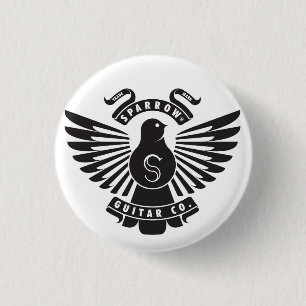 Badge Rond 2,50 Cm Bouton d'emblème de moineau