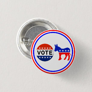 Badge Rond 2,50 Cm Bouton Démocratique du vote