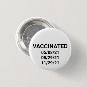 Badge Rond 2,50 Cm Bouton d'épingle de dates personnalisées en noir