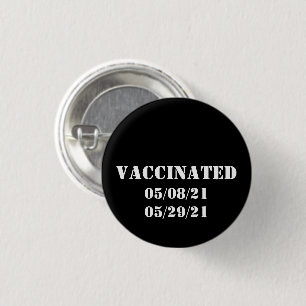 Badge Rond 2,50 Cm Bouton d'épingle de dates personnalisées en noir