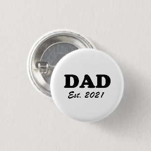 Badge Rond 2,50 Cm Bouton d'épingle de la Fête des pères de date p