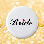 Badge Rond 2,50 Cm Bouton d'épingle de la mariée Mariage de la mariée<br><div class="desc">Belle,  élégante,  amusante,  cool,  personnalisée,  personnalisée,  bouton rond élégant pour la mariée pour la douche nuptiale,  fête de bachelorette,  fête de mariage.</div>