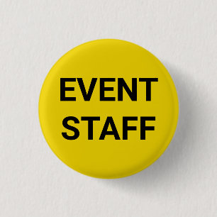 Badge Rond 2,50 Cm Bouton d'épingle de texte personnalisé noir et jau