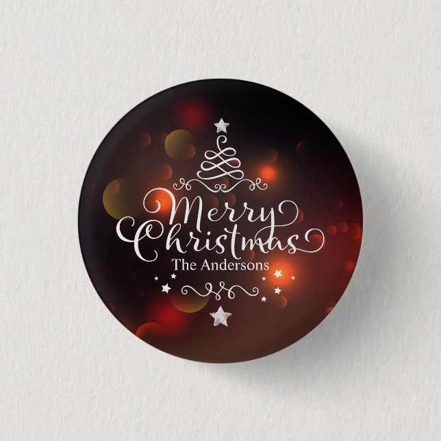 Badge Rond 2,50 Cm Bouton d'épingle Joyeux Noël personnalisé (Devant)