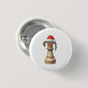 Badge Rond 2,50 Cm Bouton d'épingle Roi du jeu d'échecs de Noël – Jeu