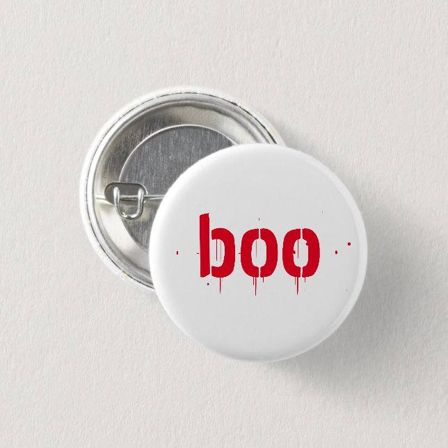 Badge Rond 2,50 Cm Bouton d'épingle rouge sanglant d'Halloween (Devant & derrière)