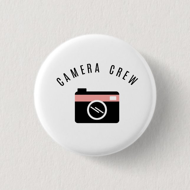 Badge Rond 2,50 Cm Bouton d'équipe de cameramen (Devant)