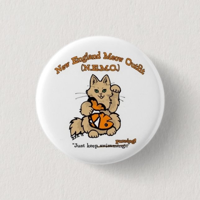 Badge Rond 2,50 Cm Bouton d'équipement de Meow de la Nouvelle (Devant)