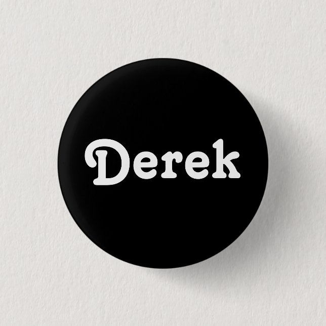 Badge Rond 2,50 Cm Bouton Derek (Devant)