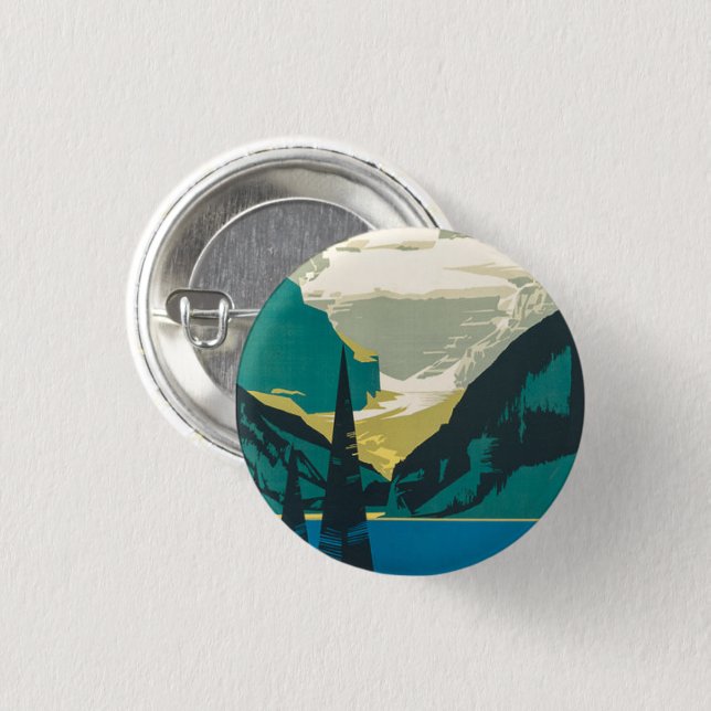 Badge Rond 2,50 Cm Bouton des Rocheuses canadiennes (Devant & derrière)