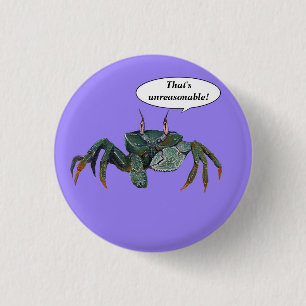 Badge Rond 2,50 Cm Bouton désagréable de crabe