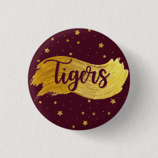 Badge Rond 2,50 Cm Bouton d'esprit des Tigres de Dripping Springs
