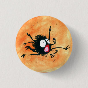 Badge Rond 2,50 Cm Bouton d'Halloween ! Parlé Petit Araignée !