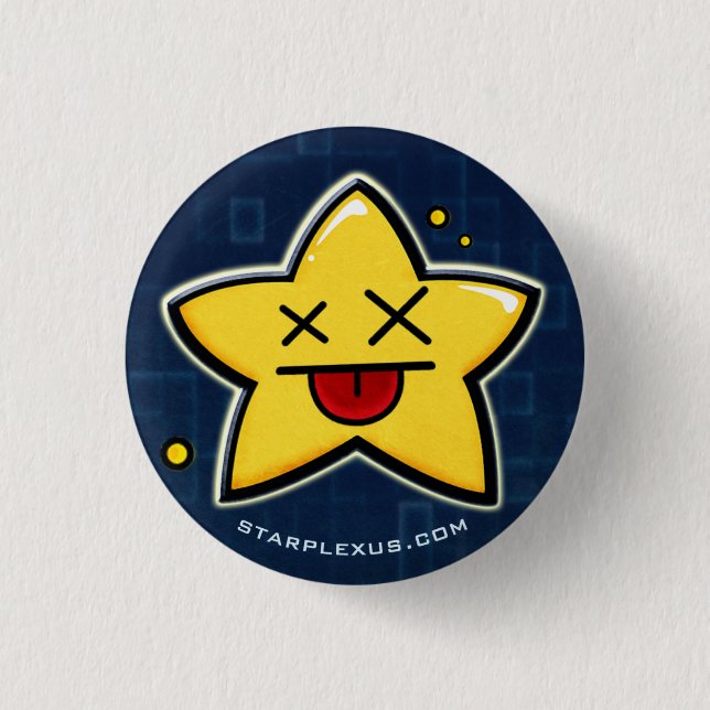 Badge Rond 2,50 Cm bouton d'humeur de starplexus (Devant)