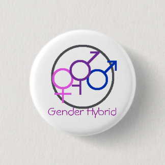 Badge Rond 2,50 Cm Bouton d'hybride de genre