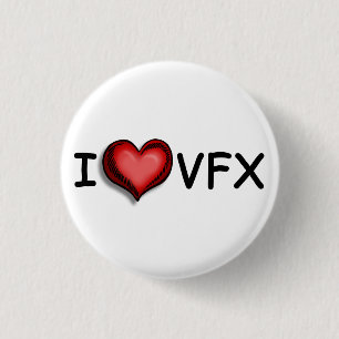 Badge Rond 2,50 Cm Bouton d'I <3 VFX
