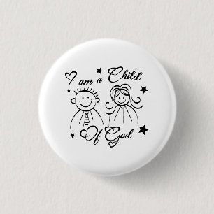 Badge Rond 2,50 Cm Bouton d'illustration du texte biblique