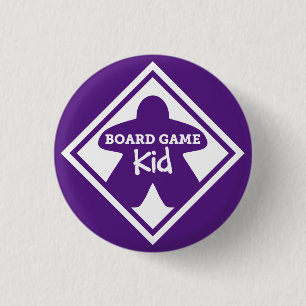 Badge Rond 2,50 Cm Bouton d'image blanc pour enfant de jeu de carte