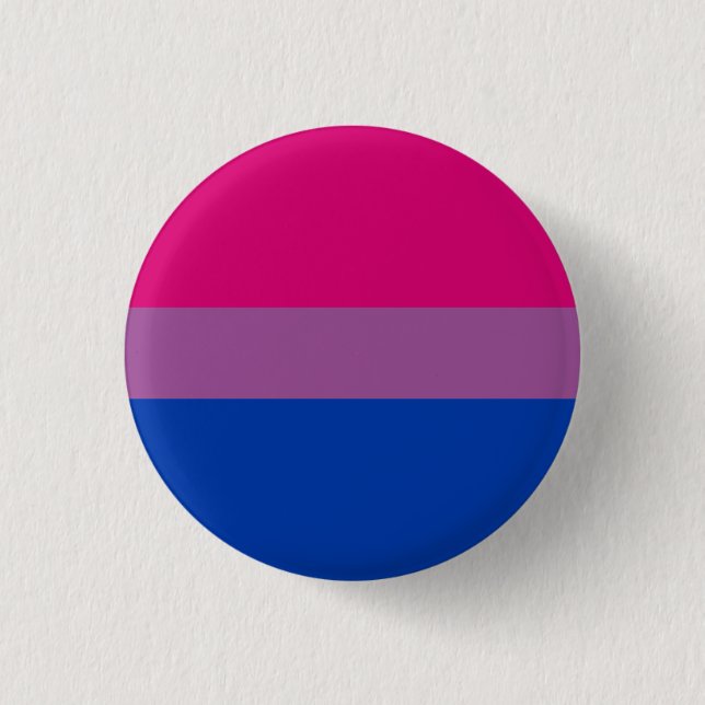 Badge Rond 2,50 Cm Bouton d'indicateur de la fierté bisexuelle (Devant)