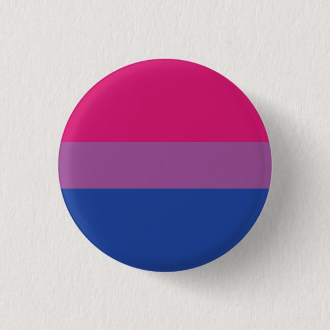 Badge Rond 2,50 Cm Bouton d'indicateur de la fierté bisexuelle (Devant)