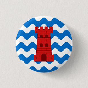Badge Rond 2,50 Cm Bouton d'insigne de la population de l'île