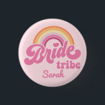 Badge Rond 2,50 Cm Bouton d'insigne vintage Rainbow Birde Tribe<br><div class="desc">Bouton d'insigne de femme de vintage Rainbow Birde Vintage pour être la mariée de femme de familleTribe</div>