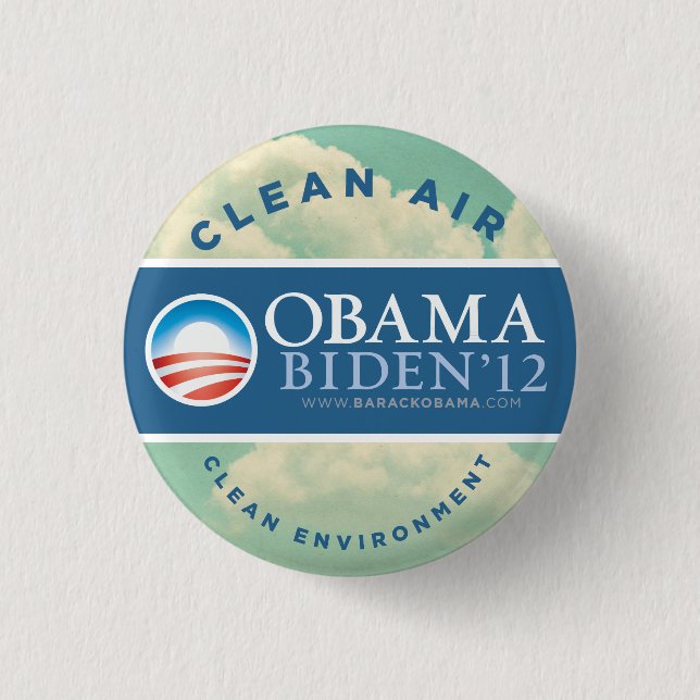 Badge Rond 2,50 Cm Bouton d'Obama 2012 (Devant)
