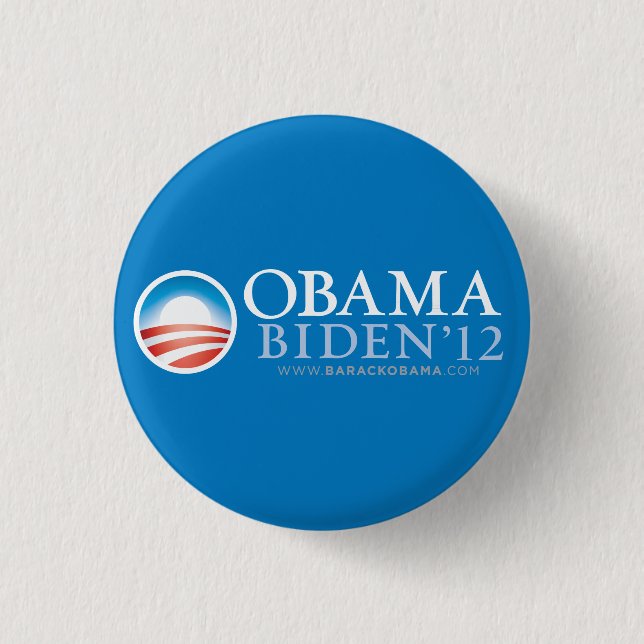Badge Rond 2,50 Cm Bouton d'Obama 2012 (Devant)