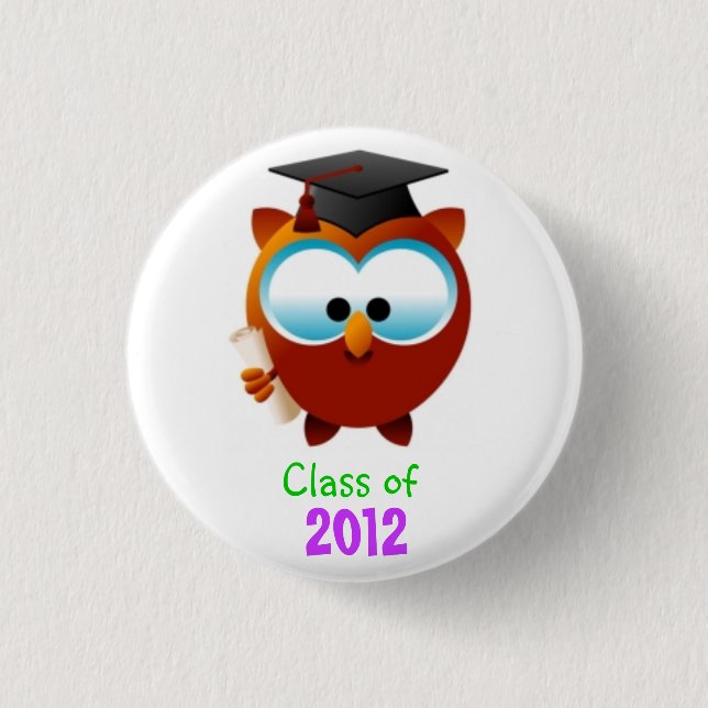 Badge Rond 2,50 Cm Bouton d'obtention du diplôme (Devant)