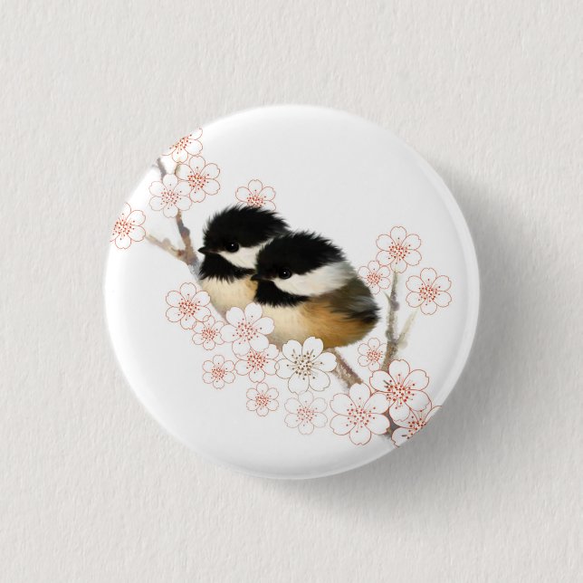 Badge Rond 2,50 Cm Bouton d'oiseau de poulet (Devant)