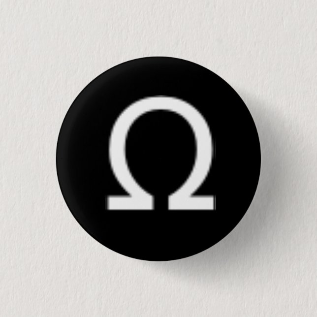 Badge Rond 2,50 Cm Bouton d'Omega (Devant)