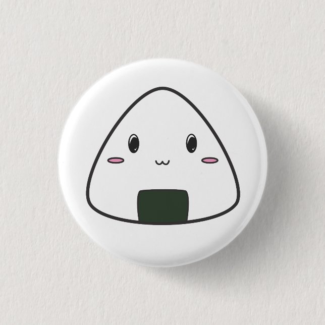 Badge Rond 2,50 Cm Bouton d'Onigiri (Devant)