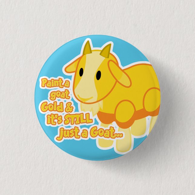 Badge Rond 2,50 Cm Bouton d'or de chèvre (Devant)