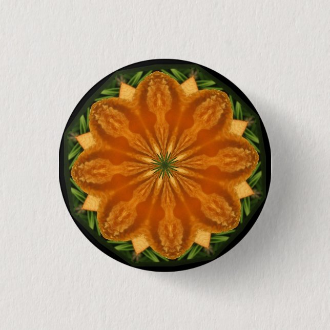 Badge Rond 2,50 Cm Bouton d'orange pressée (Devant)