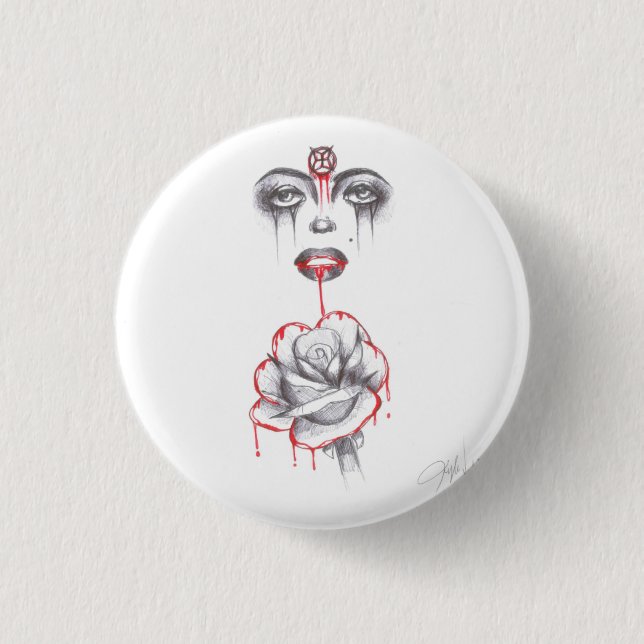 Badge Rond 2,50 Cm Bouton doux amer (Devant)