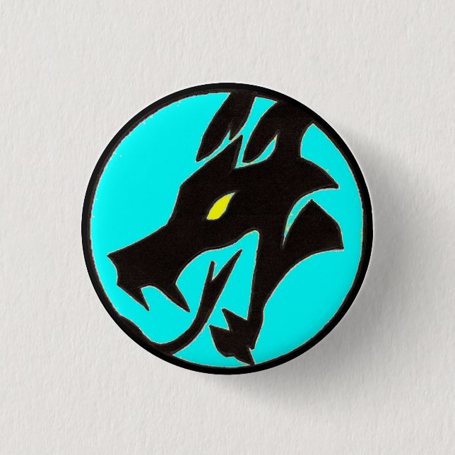 Badge Rond 2,50 Cm Bouton Dragon (Devant)