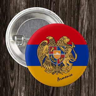 Badge Rond 2,50 Cm Bouton drapeau arménien, Arménie patriotique