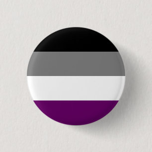 Badge Rond 2,50 Cm Bouton Drapeau Asexuality/Ace Pride