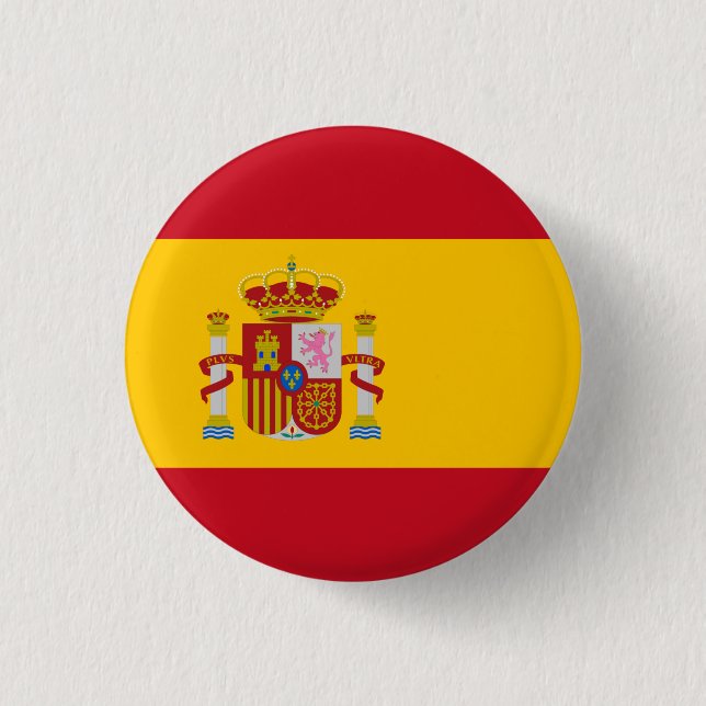 Badge Rond 2,50 Cm Bouton drapeau de l'Espagne (Devant)