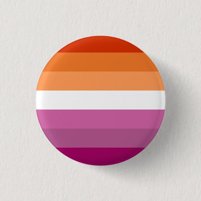 Badge Rond 2,50 Cm Bouton Drapeau Lesbien Rose et Orange (Devant)