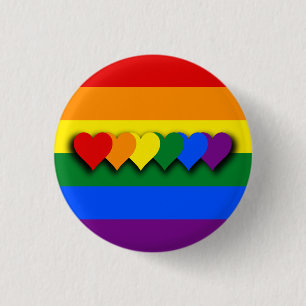 Badge Rond 2,50 Cm Bouton drapeau LGBT