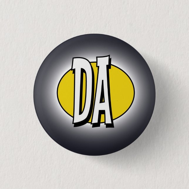 Badge Rond 2,50 Cm Bouton du DA (Devant)