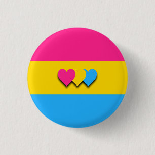 Badge Rond 2,50 Cm Bouton du drapeau de la pansexualité