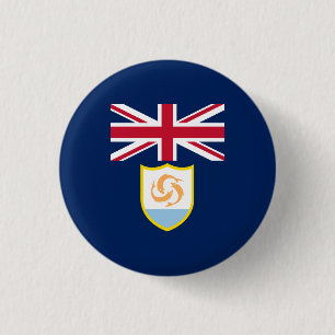 Badge Rond 2,50 Cm Bouton du drapeau patriotique d'Anguilla